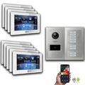 Goliath IP Video Türsprechanlage: 7-Zoll 9 Familienhaus, RFID, Anzeige, Silber