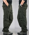 NEU Herren Thermo Cargo Hose Gefüttert Outdoor Arbeitshose Winter Fleece Pants 