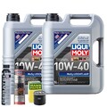 Motoröl 10W40 LIQUI MOLY Mos2 Leichtlauf 10L +MANN Ölfilter +Spülung +Cera Tec