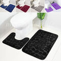 2-teilig Badematte Set Badteppich Badvorleger Teppich Duschmatte WC-Vorleger