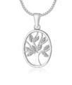 Silberkette Silber Kette Halskette mit Lebensbaum Anhänger Geburtstagsgeschenk 