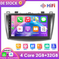2+32GB Android 13 CarPlay Autoradio GPS Navi WIFI HIFI RDS Für Mazda 3 2010-2013