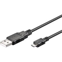 USB2.0 Hi-Speed-Kabel A-Stecker - Micro-Stecker Typ B 1m schwarz