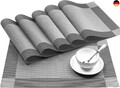  Tischset 6er Set, rutschfest Abwaschbar Platzset, PVC Hitzebeständig  