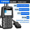 TOPDON AL500 profi OBD2 Diagnosegerät KFZ Auto Matischer Scanner mit PC-Druck