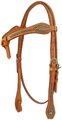 WI Westerntrense Natural Rawhide, Western Trense Kopfstück Leder Vollblut braun