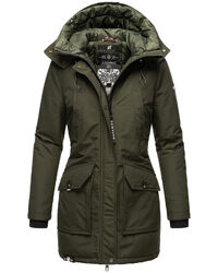 Navahoo Damen Winterjacke Steppjacke Winter Jacke lang warm gefüttert B923 NEU