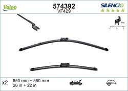 VALEO Wischblatt Scheibenwischer SILENCIO FLAT BLADE SET 574392 für FIAT PEUGEOT