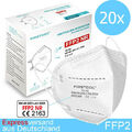 20er Pack FFP2 Atemschutz Maske CE 2163 Zertifiziert Schutzmaske Geruchsneutral