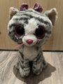 TY Beanie Boo regular 24 cm Kiki Grey Cat Kuscheltier, Plüschtier Katze