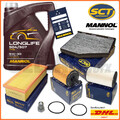Inspektionspaket Filter Set 5L Mannol 5W-30 Öl für VW Passat 3C B6 1.9 & 2.0 TDI