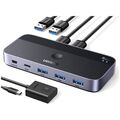 USB Switch 2PC mit 1xUSB C Port und 3xUSB A Ports, 2 In 4 Out USB 3.0 Switche...