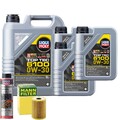 Motoröl 0W30 LIQUI MOLY Top Tec 6100 8L +MANN Ölfilter +Ölschlammspülung