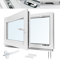 Kellerfenster Kunststoff Fenster 2-fach & 3-fach ALLE GRÖßEN Weiß Dreh Kipp NEU
