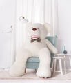 Riesen Teddybär Kuschelbär 160 cm Groß XXL weiß Plüschbär Kuscheltier