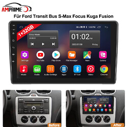 Android 13.0 Autoradio Für Ford Transit Bus S Max Focus Kuga Fusion 32G GPS WIFI