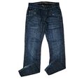 HALLINGER Heritage Herren Jeans Hose straight 50 W33 L34 used look darkblue TOP