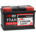 LANGZEIT Autobatterie Starterbatterie 12V 77Ah 750A/EN ersetzt 70AH 74AH 80AH