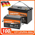 Bluetooth LiFePO4 Akku 12V 100Ah 150Ah Lithium Batterie mit BMS Solaranlage Boot