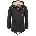 A. Salvarini warme Herren Designer Winterjacke Parka lang Winter Jacke Teddyfell