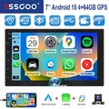 7" Apple Carplay 2 DIN Android 14 4+64G Autoradio GPS NAVI WiFi Bluetooth Kamera