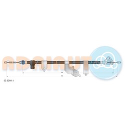 1x ORIGINAL® Adriauto 52.0284.1 Seilzug, Feststellbremse Links