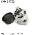 SKF Spannrolle, Keilrippenriemen VKM 34702 für FORD