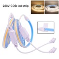 COB LED Streifen 230V Strip Band Wasserdicht Lichtschlauch Leist Kette Superhell