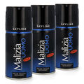 MALIZIA UOMO SKYLINE deo body spray 3x 150 ml deodorant für Männer