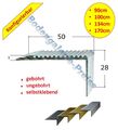 50x28mm  •90-170cm •Treppenkantenprofil Treppenwinkelprofil Winkelprofil Alu 