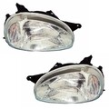 Scheinwerfer Set für Opel Corsa B 1993-2000 H4 LWR Streuscheibe