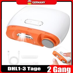 2 in 1 elektrischer Nagelschneider, automatischer Nagelknipser, wiederaufladbar