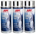 Chromlack 3x 400ml Chrome Spray Chromefarbe Chromspray Sprühlack Effektspray APP
