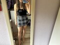 Schwarz Weiß Karierter Rock Mit Crop Top Größe S Als Zweiteiler