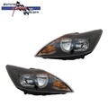 SCHEINWERFER LINKS + RECHTS SCHWARZ MIT STELLMOTOREN FÜR FORD FOCUS 2008 - 2012