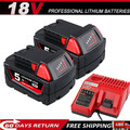 1/2x Akku Für Milwaukee M18 M18B5 18V XC 5.0Ah 7.0Ah 8.0Ah Li-Ion 48-11-1860