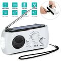 USB Solar Radio Handkurbel Handy Ladegerät Notfall AM/FM Taschenlampe Radio!