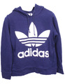 Adidas Hoodie Kapuzenpullover Damen Sweater Gr. S Trefoil Big Logo blau  HS15