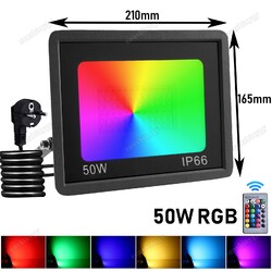RGB LED Fluter Außen Strahler Flutlicht Scheinwerfer Gartenlampe Dimmbar 10-100W