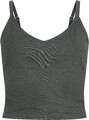 Black Premium by EMP Damen Top mit Reißverschluss grau