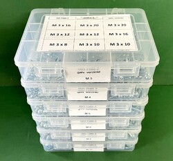 ISO 7380-2 Linsenflanschschraube  Set Sortiment 10.9 verzinkt M3-M12 wählbar
