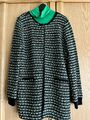 STREET ONE Tolle Strickjacke/Cadigan,  Gr. 42, XL, grün-schwarz-weiß Neuw.