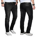 A. Salvarini Designer Herren Jeans Hose Basic Stretch Jeanshose Regular Slim NEU