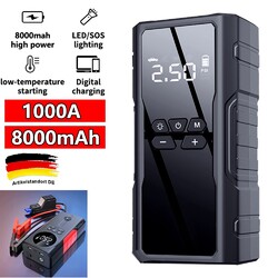 12V Auto Starthilfe Jump Starter KFZ Ladegerät Booster 8000mAh PowerBank+Tasche