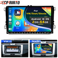 2+64G Android 13 Carplay GPS Navi Autoradio 9'' Für VW Seat GOLF Passat B6