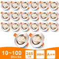 LED Einbaustrahler Set Einbauleuchte für das Bad geeignet Decken-Spots 3W