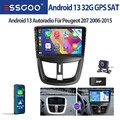 CarPlay 1+32G DAB KAM Android13 Autoradio Für Peugeot 207 2006-2015 GPS Navi SWC