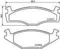 Bremsbelagsatz Scheibenbremse HELLA PAGID 8DB 355 017-521 für SEAT 53 GOLF VW 2