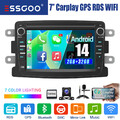 7" Carplay Für Renault Dacia Duster Dokker Autoradio Android 14 32G KAM GPS NAVI
