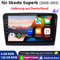 6+128G Für Skoda Superb II 3T4 3T5 Android 13 Autoradio GPS Carplay DAB USB WIFI